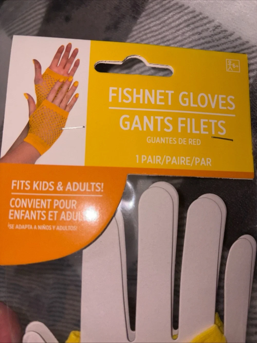 Yellow Fishnet Gloves - Unbranded Women's Fingerless Mitts
